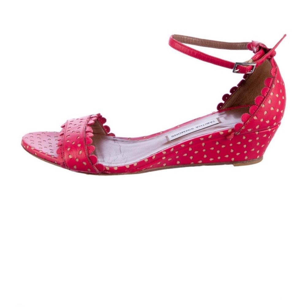 Tabitha Simmons Pink Polka Dot Wedges